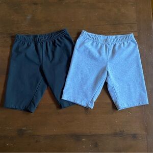 Hanna Andersson Set of 2 Thick Cotton Bike Shorts Black Gray Size 10